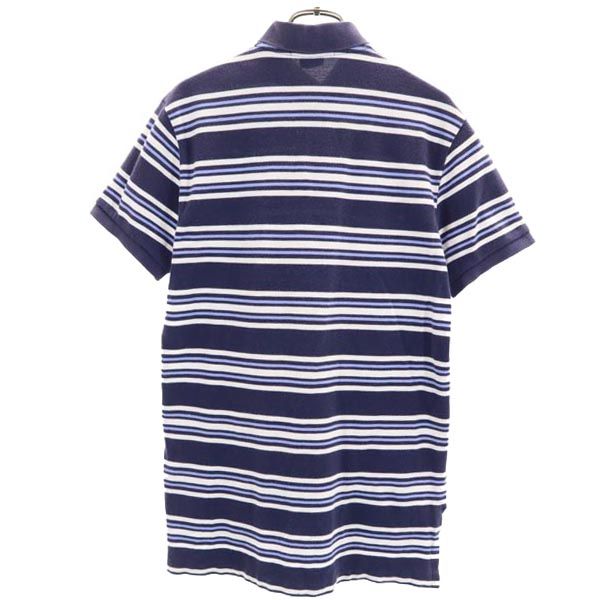 Polo by Ralph Lauren ポロバイラルフローレン ボーダー柄 半袖 ポロシャツ S ネイビー系 鹿の子 メンズ