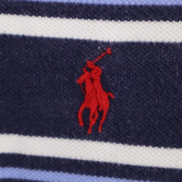 Polo by Ralph Lauren ポロバイラルフローレン ボーダー柄 半袖 ポロシャツ S ネイビー系 鹿の子 メンズ