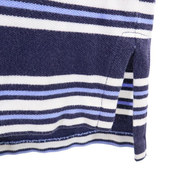 Polo by Ralph Lauren ポロバイラルフローレン ボーダー柄 半袖 ポロシャツ S ネイビー系 鹿の子 メンズ