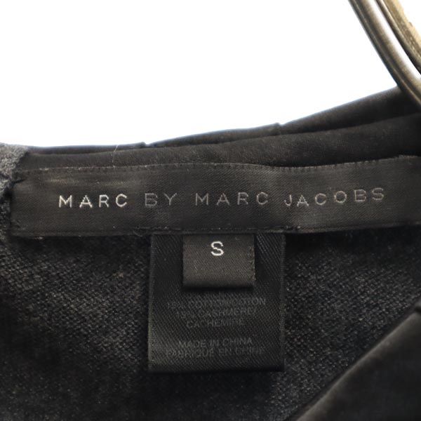 MARC BY MARC JACOBS マークバイマークジェイコブス シルクブレンド 半袖 ニット カットソー S グレー系 バックボタン レディース