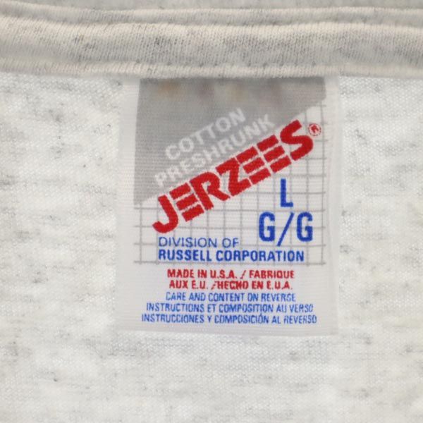 JERZEES ジャージーズ 90s USA製 横浜マリノス プリント 半袖 Tシャツ L グレー系 メンズ