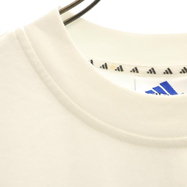 adidas アディダス ロゴプリント 半袖 Tシャツ L ホワイト系 メンズ