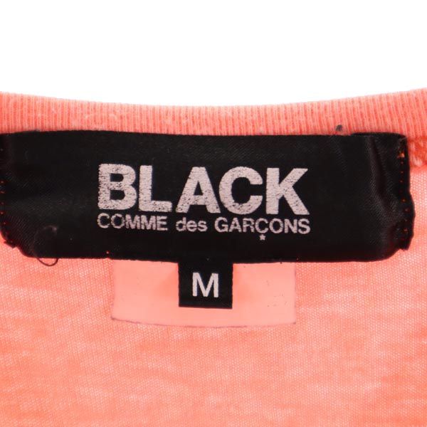 BLACK COMME des GARCONS ブラックコムデギャルソン 2010年 日本製 ロゴプリント 半袖 Tシャツ M ピンク系 メンズ