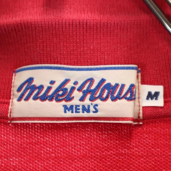 mikihouse ミキハウス 日本製 半袖 ポロシャツ M 赤系 鹿の子 メンズ