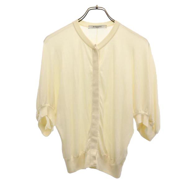 GIVENCHY ジバンシィ 半袖 ニット カーディガン XS ホワイト系 レディース