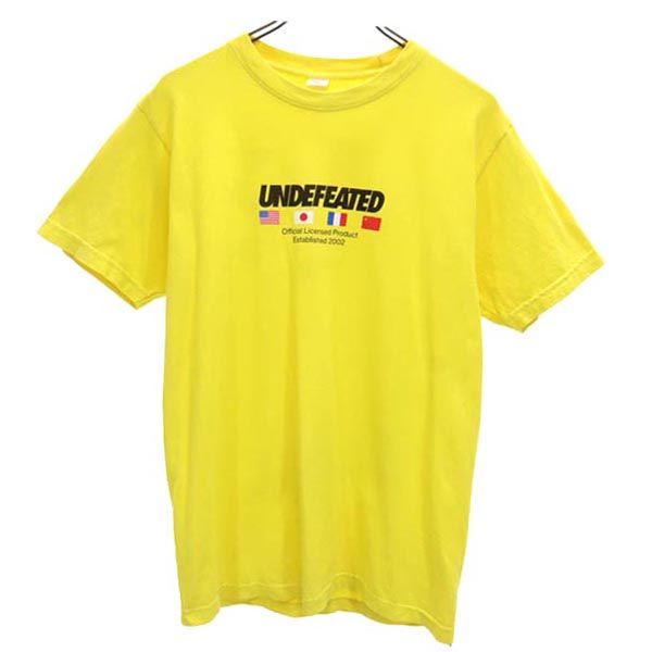 UNDEFEATED アンディフィーテッド ロゴプリント 半袖 Tシャツ S イエロー メンズ