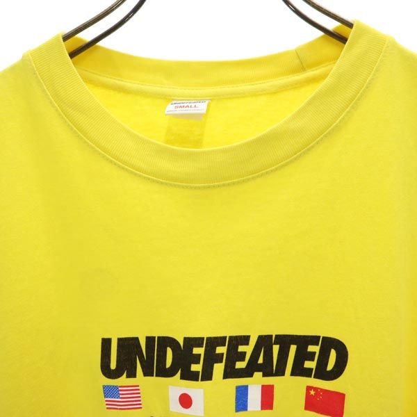 UNDEFEATED アンディフィーテッド ロゴプリント 半袖 Tシャツ S イエロー メンズ