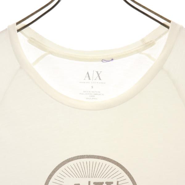 ARMANI EXCHANGE アルマーニエクスチェンジ ロゴプリント 半袖 Tシャツ S ホワイト系 メンズ