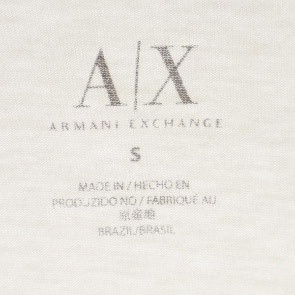ARMANI EXCHANGE アルマーニエクスチェンジ ロゴプリント 半袖 Tシャツ S ホワイト系 メンズ