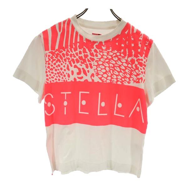 adidas アディダス ロゴプリント 半袖 Tシャツ M ホワイト系 レディース