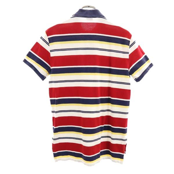 Polo by Ralph Lauren ポロバイラルフローレン ボーダー 半袖 ポロシャツ S レッド系 鹿の子 メンズ