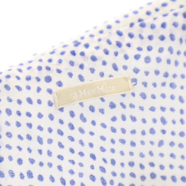 MAX MARA マックスマーラ ドット ノースリーブ カットソー 38 ホワイト系 バックジップ レディース