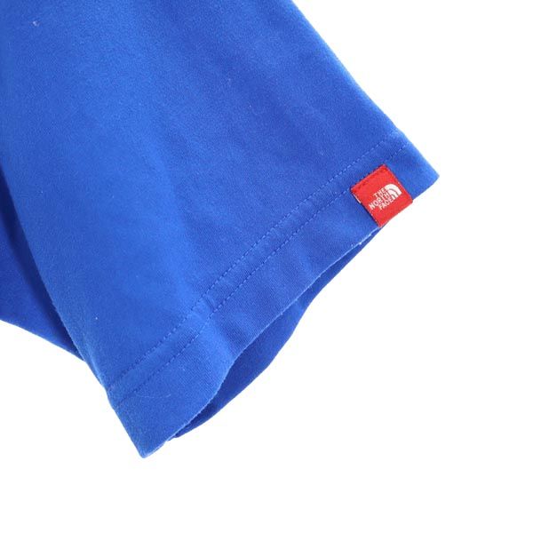 THE NORTH FACE ノースフェイス NT31352 ロゴプリント 半袖 Tシャツ M ブルー系 アウトドア メンズ