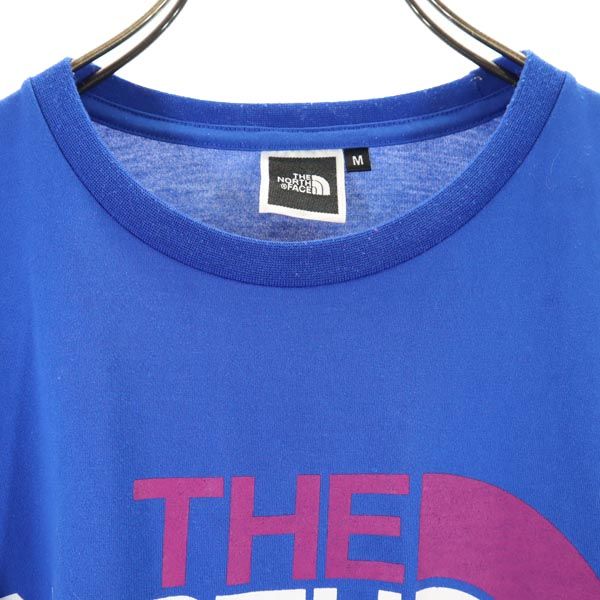 THE NORTH FACE ノースフェイス NT31352 ロゴプリント 半袖 Tシャツ M ブルー系 アウトドア メンズ