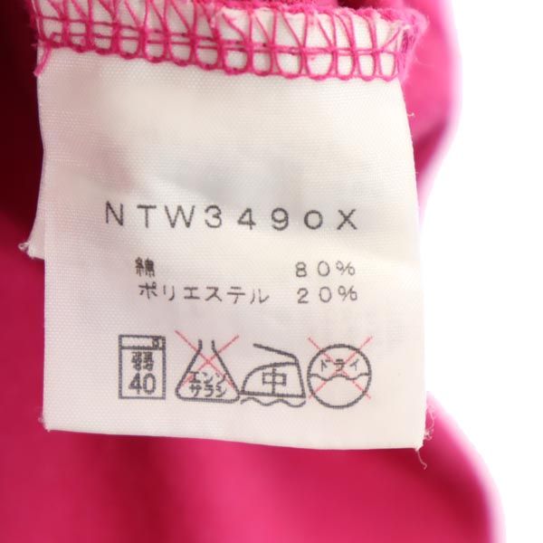 THE NORTH FACE ノースフェイス NTW3490X ロゴプリント 半袖 Tシャツ M ピンク系 アウトドア レディース