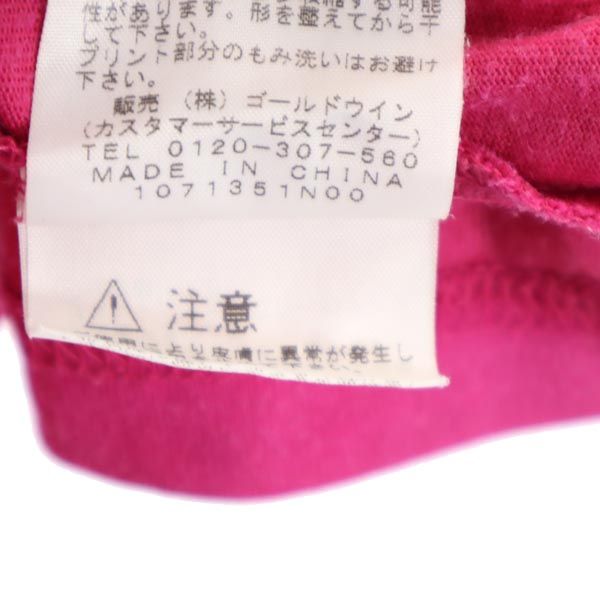 THE NORTH FACE ノースフェイス NTW3490X ロゴプリント 半袖 Tシャツ M ピンク系 アウトドア レディース