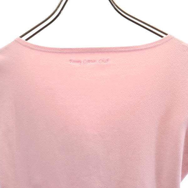FOXEY NEW YORK フォクシーニューヨーク 日本製 半袖 Tシャツ 40 ピンク系 カットソー アシンメトリー タンクトップ レディース