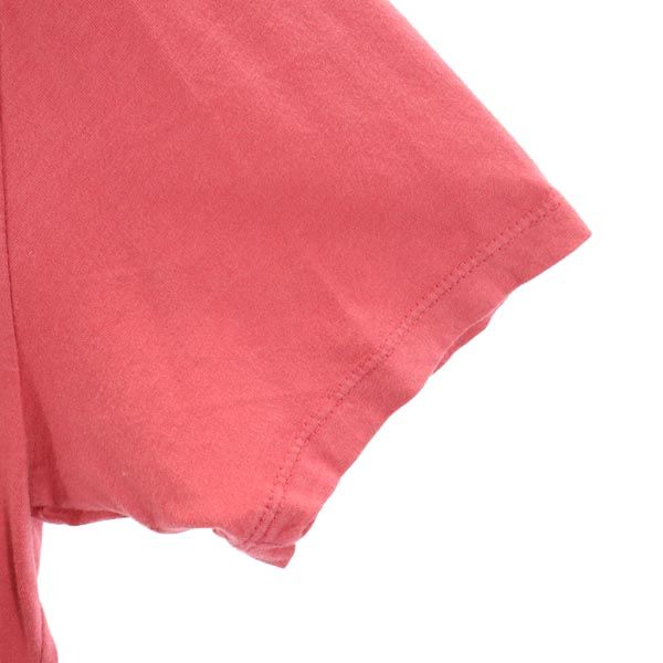 アトリエエース USA製 ロゴ プリント 半袖 Tシャツ L 赤系 ATELIER ACE メンズ