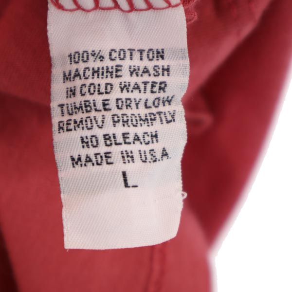 アトリエエース USA製 ロゴ プリント 半袖 Tシャツ L 赤系 ATELIER ACE メンズ