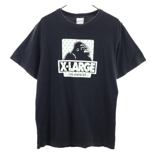 XLARGE エクストララージ ロゴプリント 半袖 Tシャツ M 黒 メンズ