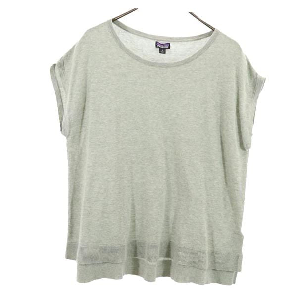 patagonia パタゴニア ノースリーブ ニット S グレー系 アウトドア レディース