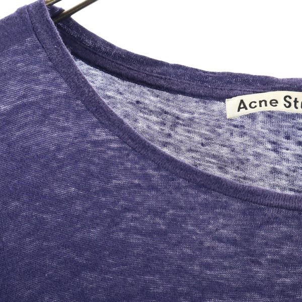 ACNE STUDIOS アクネストゥディオズ リネン 半袖 Tシャツ XS ネイビー系 レディース