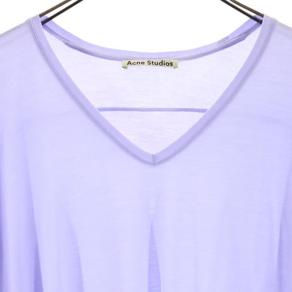 ACNE STUDIOS アクネストゥディオズ 半袖 Vネック Tシャツ XS パープル系 ドルマンスリーブ レディース