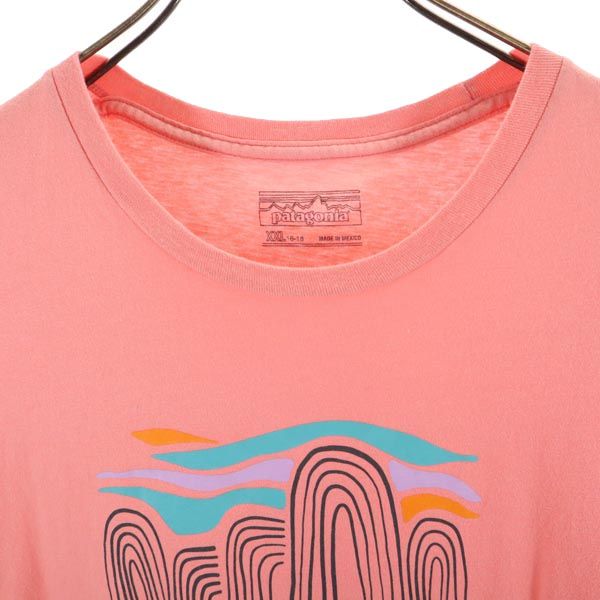 patagonia パタゴニア 半袖 Tシャツ XXL ピンク アウトドア キッズ