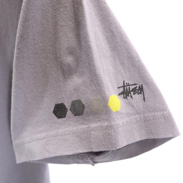 STUSSY ステューシー ロゴプリント 半袖 Tシャツ S グレー メンズ