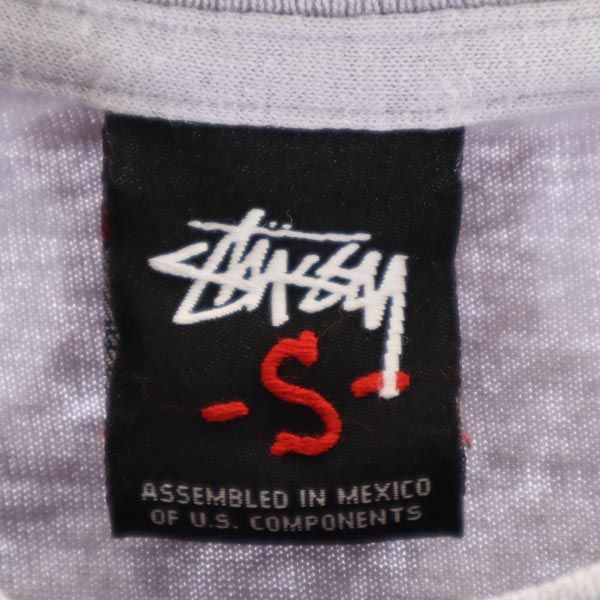 STUSSY ステューシー ロゴプリント 半袖 Tシャツ S グレー メンズ