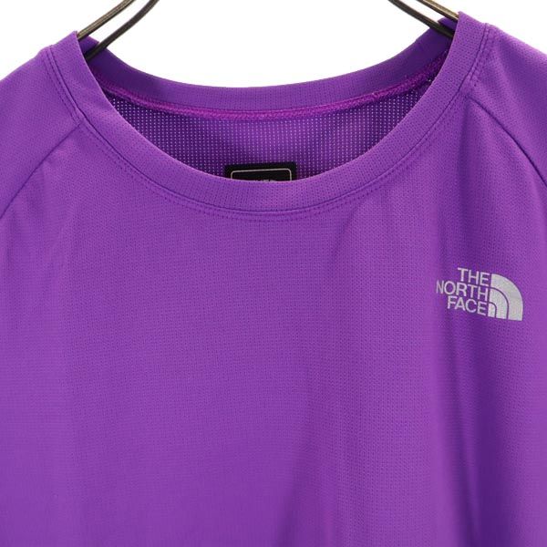 THE NORTH FACE ノースフェイス ロゴプリント 半袖 Tシャツ M 紫 レディース
