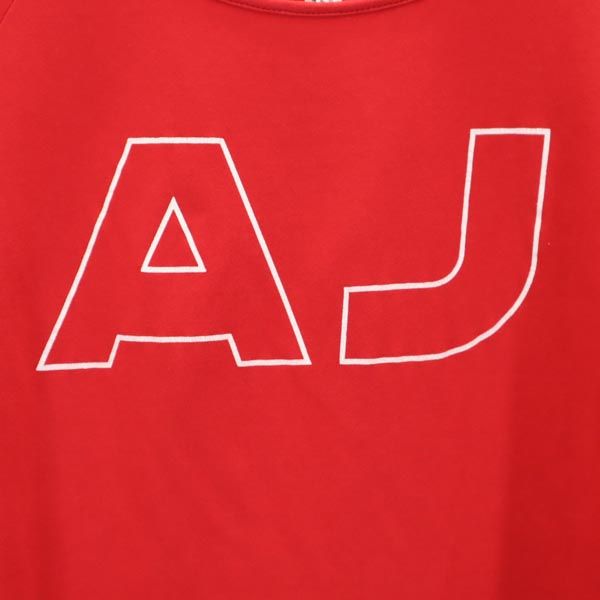 ARMANI JEANS アルマーニジーンズ ロゴプリント 半袖 Tシャツ USA4 レッド系 レディース