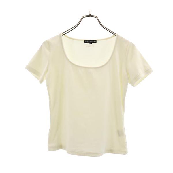 FOXEY NEW YORK フォクシーニューヨーク 日本製 半袖 Tシャツ 40 オフホワイト系 レディース