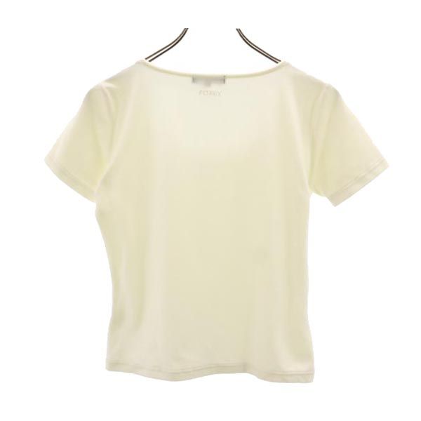 FOXEY NEW YORK フォクシーニューヨーク 日本製 半袖 Tシャツ 40 オフホワイト系 レディース