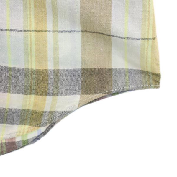 Eddie Bauer エディーバウアー 80s 黒タグ ヴィンテージ チェック柄 半袖 オープンカラーシャツ S レディース