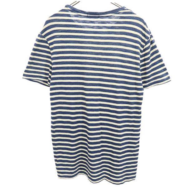 Polo by Ralph Lauren ポロバイラルフローレン ボーダー 半袖 Tシャツ M ネイビー系 胸ポケット メンズ