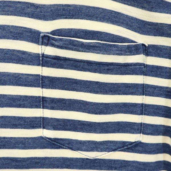 Polo by Ralph Lauren ポロバイラルフローレン ボーダー 半袖 Tシャツ M ネイビー系 胸ポケット メンズ