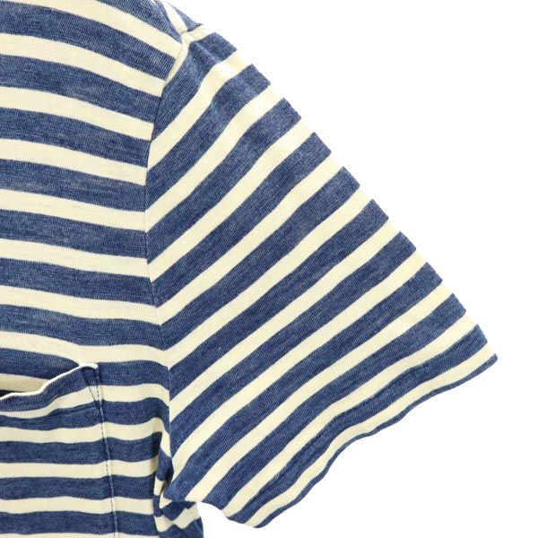 Polo by Ralph Lauren ポロバイラルフローレン ボーダー 半袖 Tシャツ M ネイビー系 胸ポケット メンズ