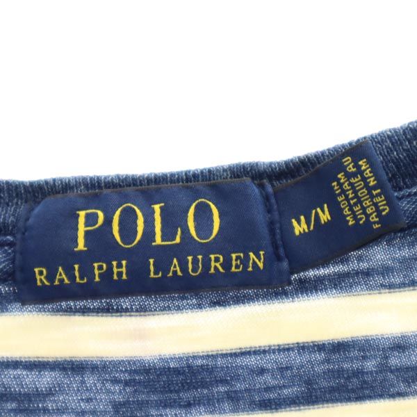 Polo by Ralph Lauren ポロバイラルフローレン ボーダー 半袖 Tシャツ M ネイビー系 胸ポケット メンズ