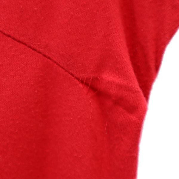 BURBERRY BLUE LABEL バーバリーブルーレーベル 三陽商会 ロゴ刺繍 5分袖 ワンピース 38 赤×紺 レディース