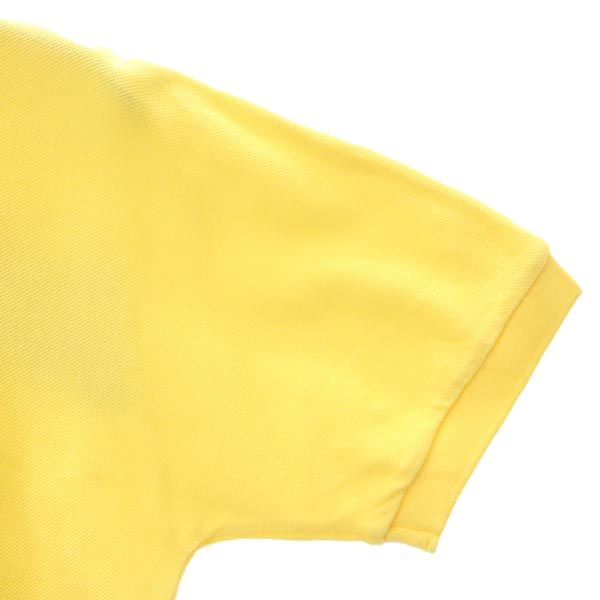 mikihouse MENS ミキハウス メンズ 日本製 バックロゴ刺繍 半袖 ポロシャツ M イエロー系 鹿の子 メンズ