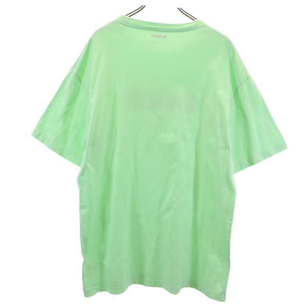 XLARGE エクストララージ ロゴプリント 半袖 Tシャツ XL 黄緑系 メンズ