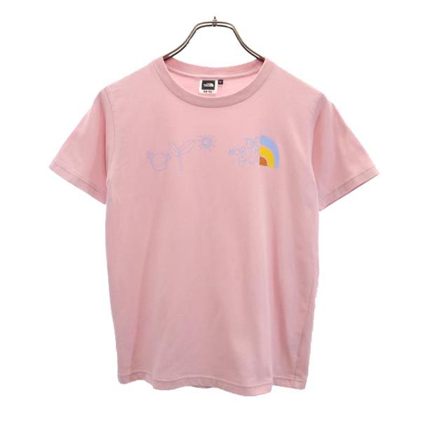 THE NORTH FACE ノースフェイス NTJ32462 ロゴプリント 半袖 Tシャツ L ピンク系 アウトドア キッズ