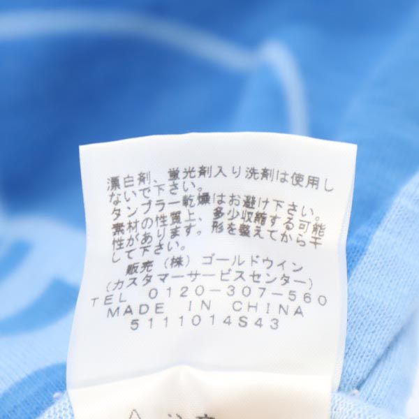 THE NORTH FACE ザノースフェイス NTW11671 ロゴ プリント 半袖 Tシャツ M 青 ショートスリーブ ランニング アウトドア レディース