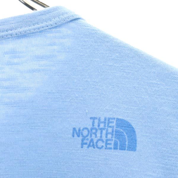 THE NORTH FACE ザノースフェイス NTW11671 ロゴ プリント 半袖 Tシャツ M 青 ショートスリーブ ランニング アウトドア レディース