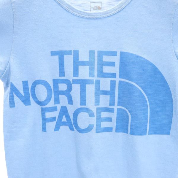 THE NORTH FACE ザノースフェイス NTW11671 ロゴ プリント 半袖 Tシャツ M 青 ショートスリーブ ランニング アウトドア レディース