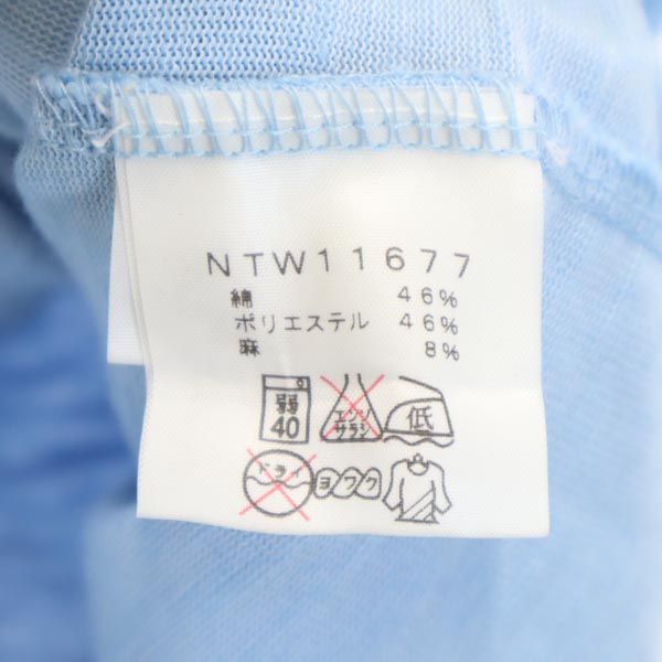 THE NORTH FACE ザノースフェイス NTW11671 ロゴ プリント 半袖 Tシャツ M 青 ショートスリーブ ランニング アウトドア レディース