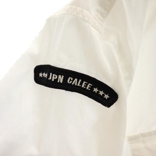 CALEE キャリー 半袖 オープンカラーシャツ M 白 メンズ