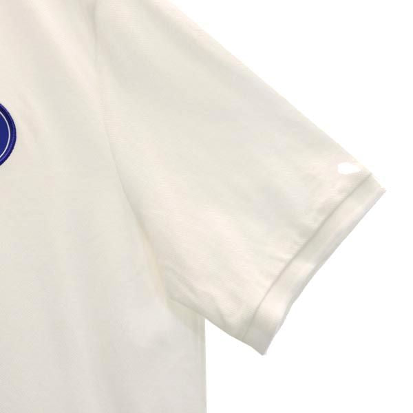 NIKE ナイキ ロゴ刺繍 トレーニング 半袖 ポロシャツ M ホワイト系 鹿の子 メンズ