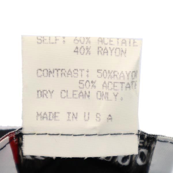 Just Choon 80s 90s USA製 半袖 ワンピース 11 ブラック系 ウエストリボン バックジップ レディース